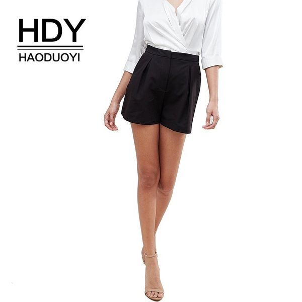 hdy haoduoyi 2019 simple commuting pleated detail a type solid color slim fit leisure easy to wear high waist shorts, White;black
hdy haoduoyi 2019 simple commuting pleated detail a type solid color slim fit leisure easy to wear high waist shorts, White;black