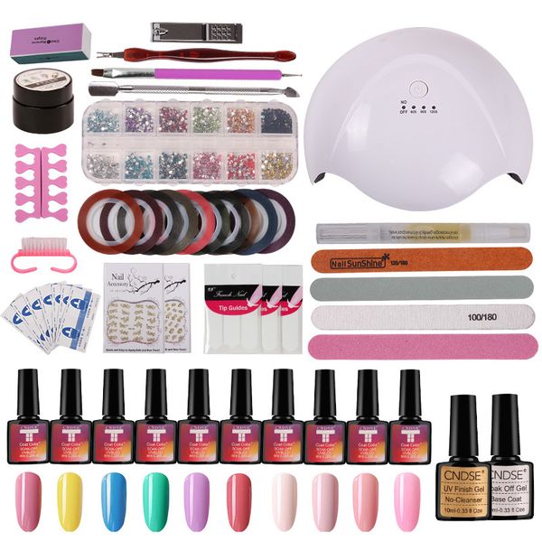 cndse manicure set choose 10 colors gel polish base coat nail kits 36w uv led lamp electric manicure handle nail art tool
cndse manicure set choose 10 colors gel polish base coat nail kits 36w uv led lamp electric manicure handle nail art tool