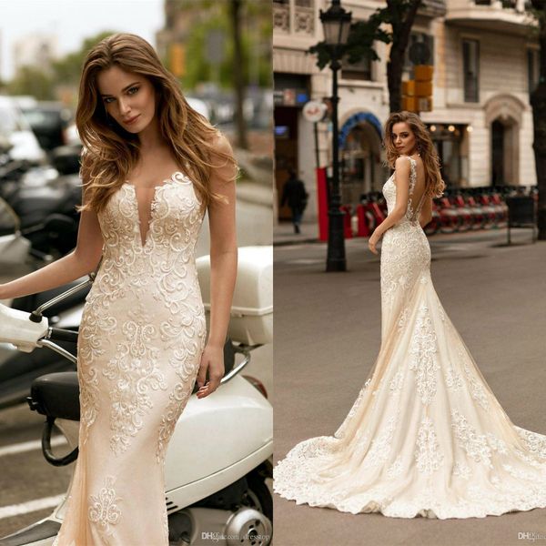 2020 hohemian mermaid wedding dresses with removable wraps lace applique sheer buttons back beach wedding gowns vestido de novia, White
2020 hohemian mermaid wedding dresses with removable wraps lace applique sheer buttons back beach wedding gowns vestido de novia, White