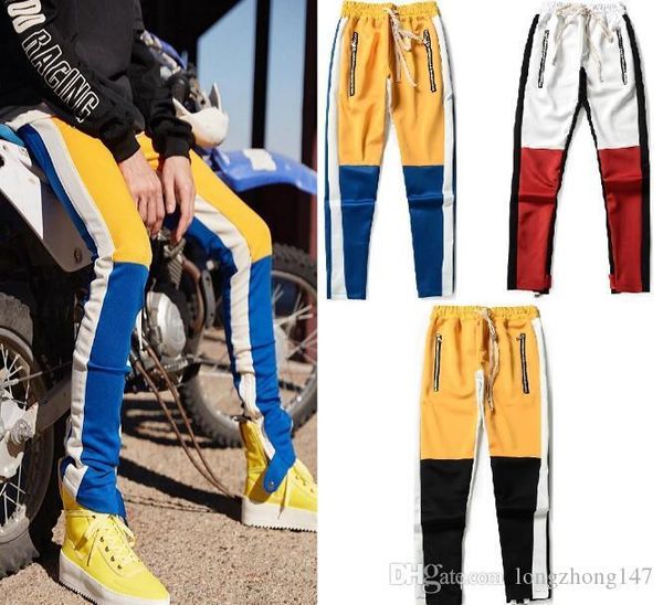 high street style mens sports casual patchwork elastic waist long pants men fashion zipper pants mens straight jeans retro trousers, Blue
high street style mens sports casual patchwork elastic waist long pants men fashion zipper pants mens straight jeans retro trousers, Blue