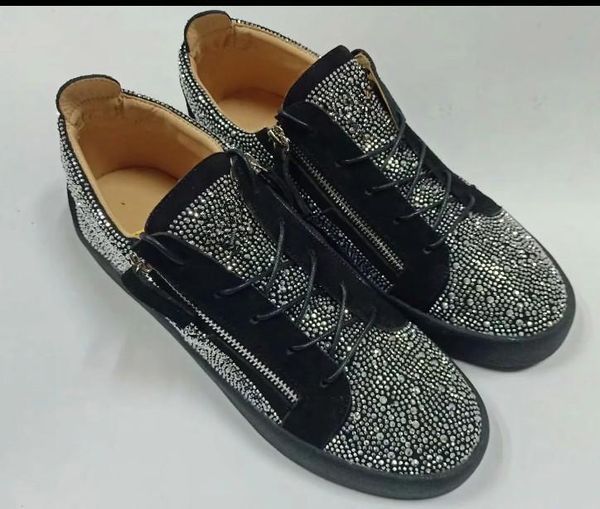 luxury men casual shoes mens trainers brand new women sneakers with metal decoration rivet patent leather double zipper high shoes mw02, Black
luxury men casual shoes mens trainers brand new women sneakers with metal decoration rivet patent leather double zipper high shoes mw02, Black