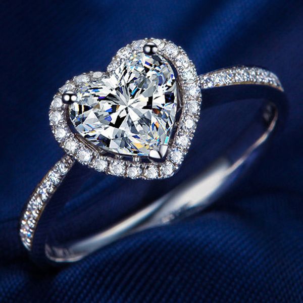 0.5 18k white gold 0.5 ct moissanite diamond ring heart women wedding party engagement anniversary ring vvs d color, Golden;silver
0.5 18k white gold 0.5 ct moissanite diamond ring heart women wedding party engagement anniversary ring vvs d color, Golden;silver