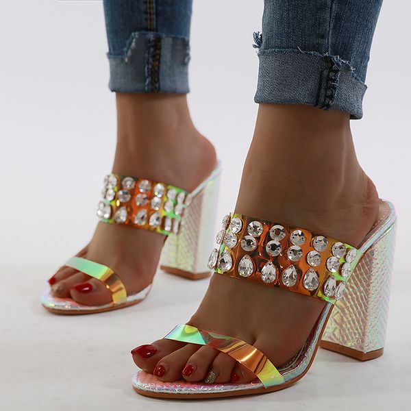 2020 crystal glitter slides women .5cm high heels fetish design sandals block heels mules slipper lady dress prom shoes, Black
2020 crystal glitter slides women .5cm high heels fetish design sandals block heels mules slipper lady dress prom shoes, Black