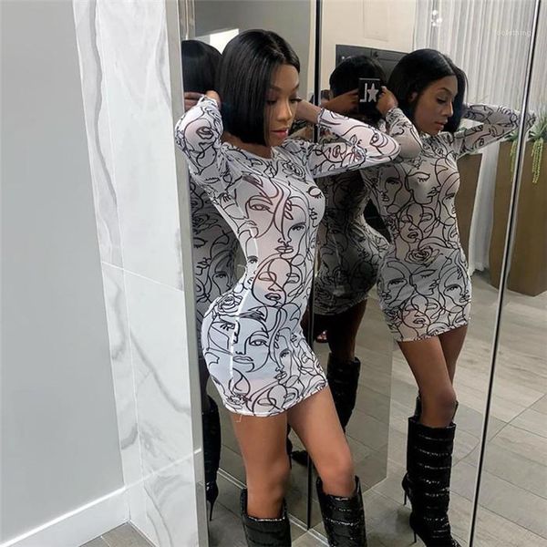 dress summer see though slim bodycon long sleeve dresses crew neck casual females clothes womens graffiti printed, Black;gray
dress summer see though slim bodycon long sleeve dresses crew neck casual females clothes womens graffiti printed, Black;gray
