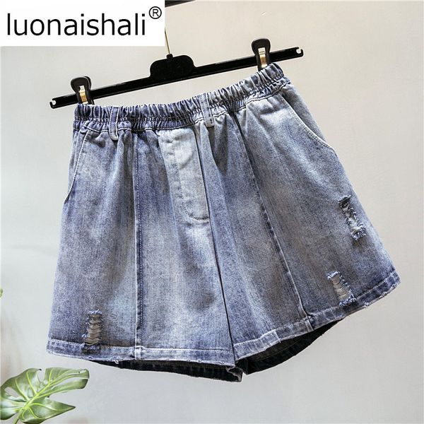 streetwear summer women denim shorts 2019 new arrival high elastic waist wide leg shorts jeans black blue 4xl short femme h059, White;black
streetwear summer women denim shorts 2019 new arrival high elastic waist wide leg shorts jeans black blue 4xl short femme h059, White;black