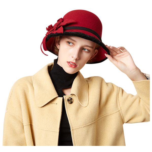 2019 autumn winter hat women elegant floral solid sombrero mujer hat ladies formal vintage wool felt bowler red#p1, Blue;gray
2019 autumn winter hat women elegant floral solid sombrero mujer hat ladies formal vintage wool felt bowler red#p1, Blue;gray