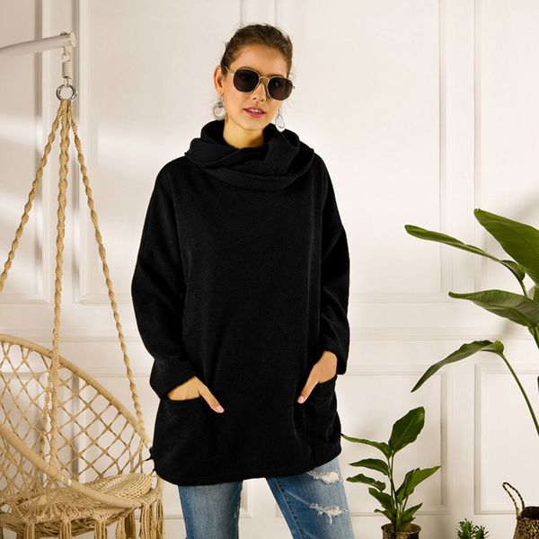 black hoody sweatshirts pocket female casual cross high neck autumn solid loose long hoodies women's solid color wool hoodie
black hoody sweatshirts pocket female casual cross high neck autumn solid loose long hoodies women's solid color wool hoodie
