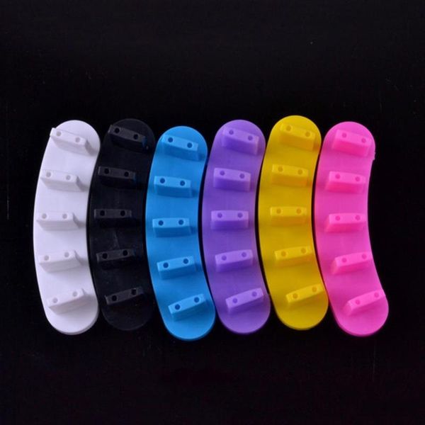 solid color plastic nail art display stand diy training practice with fake tips