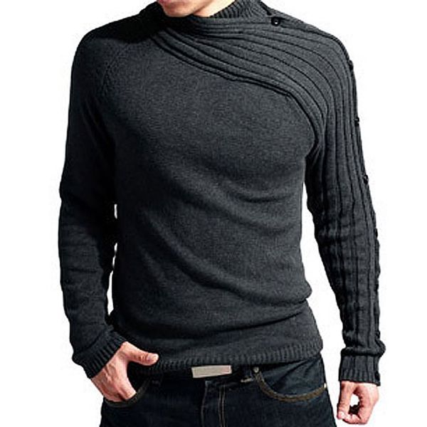 the winter knit scarf collar men's cultivate one's morality sweater male, White;black
the winter knit scarf collar men's cultivate one's morality sweater male, White;black