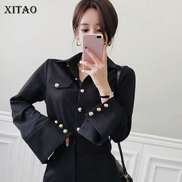 xitao fashion slim black shirt women clothes 2019 minority turn down collar single breasted match all elegant blouse wld3073, White
xitao fashion slim black shirt women clothes 2019 minority turn down collar single breasted match all elegant blouse wld3073, White