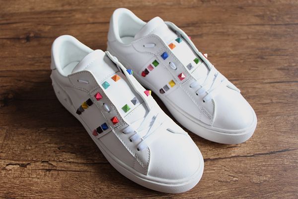 new classic fashion designer casual shoes women men skates luxury shiny rivet platform walking sneakers rainbow, Black
new classic fashion designer casual shoes women men skates luxury shiny rivet platform walking sneakers rainbow, Black
