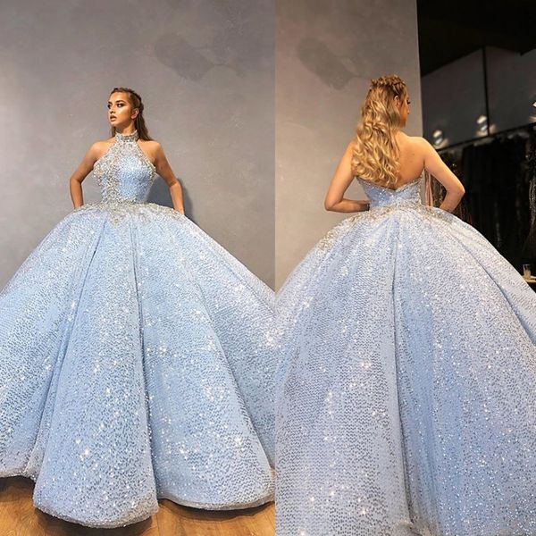 2020 elegant ball gown evening dresses halter sleeveless beads sequins appliques tulle prom dress floor length formal dresses, Black;red
2020 elegant ball gown evening dresses halter sleeveless beads sequins appliques tulle prom dress floor length formal dresses, Black;red