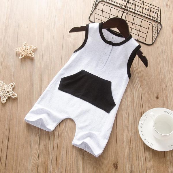newborn baby jumpsuit summer sleeveless girls clothes solid patchwork pocket cotton romper infant boys clothes ju4, Blue
newborn baby jumpsuit summer sleeveless girls clothes solid patchwork pocket cotton romper infant boys clothes ju4, Blue