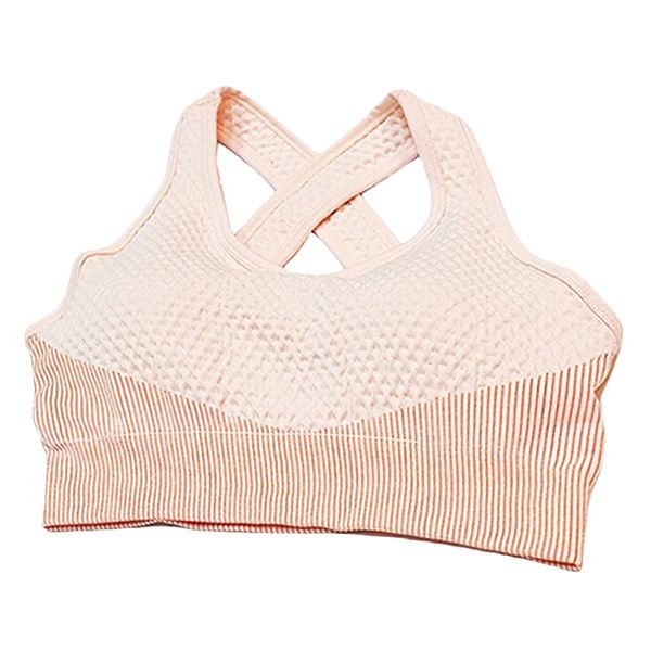 women's seamless racerback sport fitness bra with cross back strap pad cup great support, White;black
women's seamless racerback sport fitness bra with cross back strap pad cup great support, White;black