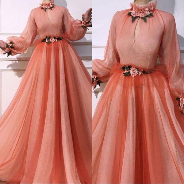saudi arabian coral evening dresses vintage 2020 muslim long sleeve high neck flowers a line tulle vestidos de gala prom party gowns, Black
saudi arabian coral evening dresses vintage 2020 muslim long sleeve high neck flowers a line tulle vestidos de gala prom party gowns, Black
