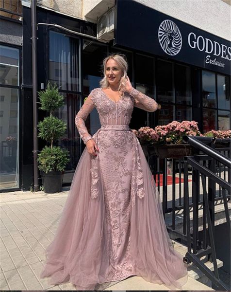 long sleeve mermaid prom gown with detachable overskirt evening dresse prom dress formal evening gowns vestidos de festa, Black;red
long sleeve mermaid prom gown with detachable overskirt evening dresse prom dress formal evening gowns vestidos de festa, Black;red