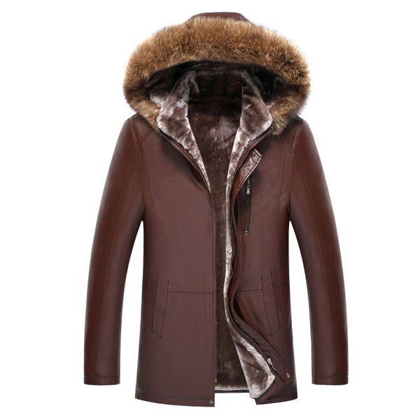 2019 winter new thicken warm veste cuir homme hiver natural fur collar hooded faux sheepskin coat, Black
2019 winter new thicken warm veste cuir homme hiver natural fur collar hooded faux sheepskin coat, Black