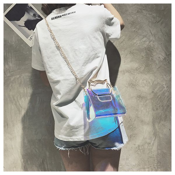 korean version transparent women's bag discoloration laser mobile phone pocket bag essential for summer travel
korean version transparent women's bag discoloration laser mobile phone pocket bag essential for summer travel