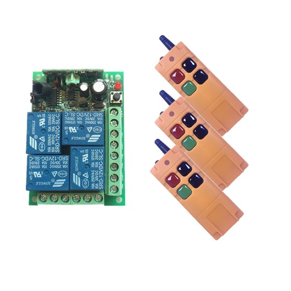 dc12v 10a 4 ch wireless transmitter receiver remote control switch relay 315mhz/433.92mhz industrial remote control
dc12v 10a 4 ch wireless transmitter receiver remote control switch relay 315mhz/433.92mhz industrial remote control
