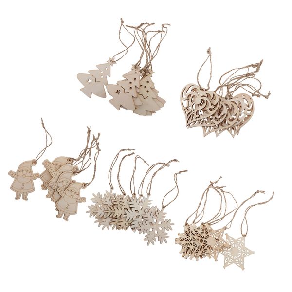 30pcs set christmas wooden cutout hanging tags for xmas tree ornaments decoration 
30pcs set christmas wooden cutout hanging tags for xmas tree ornaments decoration