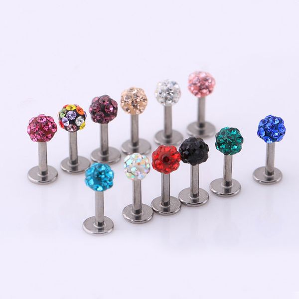 fashion 11 colors stainless steel trendy crystal ball lip ear studs colorful body piercing jewelry
fashion 11 colors stainless steel trendy crystal ball lip ear studs colorful body piercing jewelry