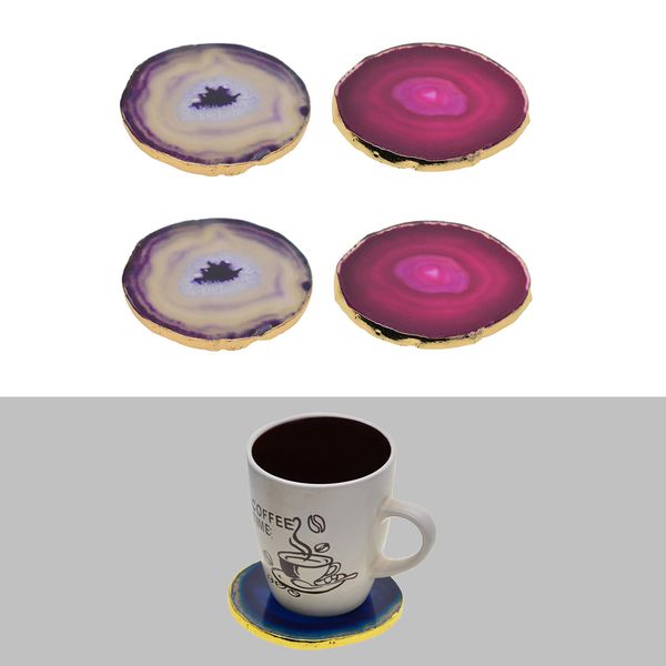 purple red quartz agate drinks coaster geode stones jewelry making craft gold edged 2pcs/set, Black
purple red quartz agate drinks coaster geode stones jewelry making craft gold edged 2pcs/set, Black