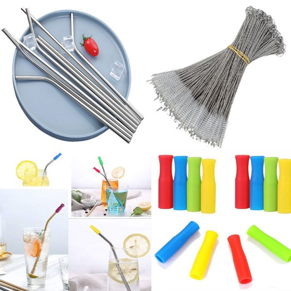 6*215mm stainless steel reusable straws straight bent style metal drinking straw 6mm straw sleeve protector and stainless steel straw brush
6*215mm stainless steel reusable straws straight bent style metal drinking straw 6mm straw sleeve protector and stainless steel straw brush