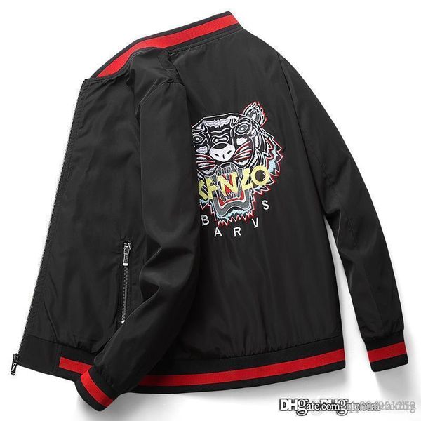 2020 men's casual baseball stand collar jacket men's embroidered red tigerhead jacket korean slim body jacket designer coats, Black;brown
2020 men's casual baseball stand collar jacket men's embroidered red tigerhead jacket korean slim body jacket designer coats, Black;brown