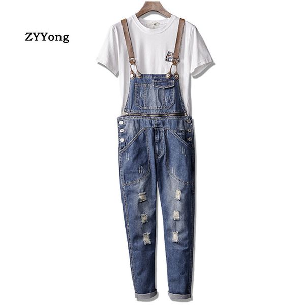 new man jeans ripped bib overalls removable waist hip hop hole homme denim jumpsuits trousers dark blue leisure cargo pants
new man jeans ripped bib overalls removable waist hip hop hole homme denim jumpsuits trousers dark blue leisure cargo pants