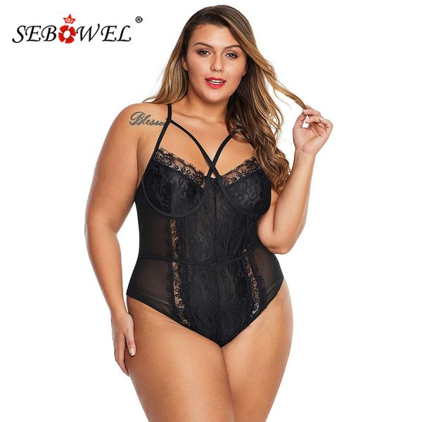 sebowel sexy плюс размер женщины cross front sheer lace teddy bodysuit lingerie женский черный / белый выдалбливают тела верхняя одежда одеж
sebowel sexy плюс размер женщины cross front sheer lace teddy bodysuit lingerie женский черный / белый выдалбливают тела верхняя одежда одеж