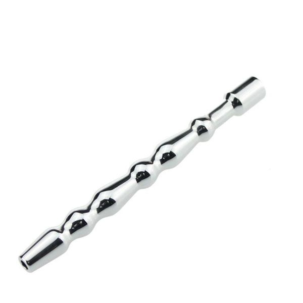 Image of 115mm metal male urethral masturbator massager rod toys stainless steel urethral sounding dilator tube catheter penis bead plug for men