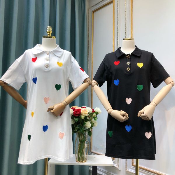 women cotton dress summer 2020 kawaii heart embroidery turn down collar short sleeve tshirt dress black white plus size 4xl d249, Black;gray
women cotton dress summer 2020 kawaii heart embroidery turn down collar short sleeve tshirt dress black white plus size 4xl d249, Black;gray