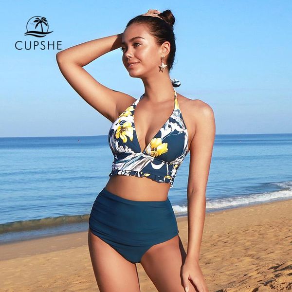 cupshe navy and floral halter high-waisted bikini sets tank swimsuit two pieces swimwear women 2020 beach bathing suits
cupshe navy and floral halter high-waisted bikini sets tank swimsuit two pieces swimwear women 2020 beach bathing suits