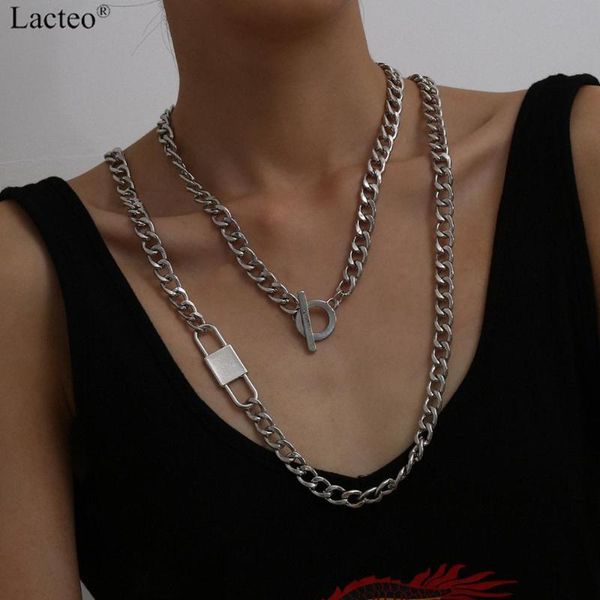 lacteo neo gothic multi layered small lock choker necklace street punk little stick button cuban long chain charm necklace, Silver
lacteo neo gothic multi layered small lock choker necklace street punk little stick button cuban long chain charm necklace, Silver