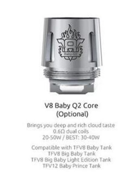Смок V8 младенца Q2 Coil 0.4ohm Замена ядро для Смок Vape TFV8 большого ребенок / TFV12 младенца Prince Tank 100% Оригинал Смок Vape катушек склада США
Смок V8 младенца Q2 Coil 0.4ohm Замена ядро для Смок Vape TFV8 большого ребенок / TFV12 младенца Prince Tank 100% Оригинал Смок Vape катушек склада США