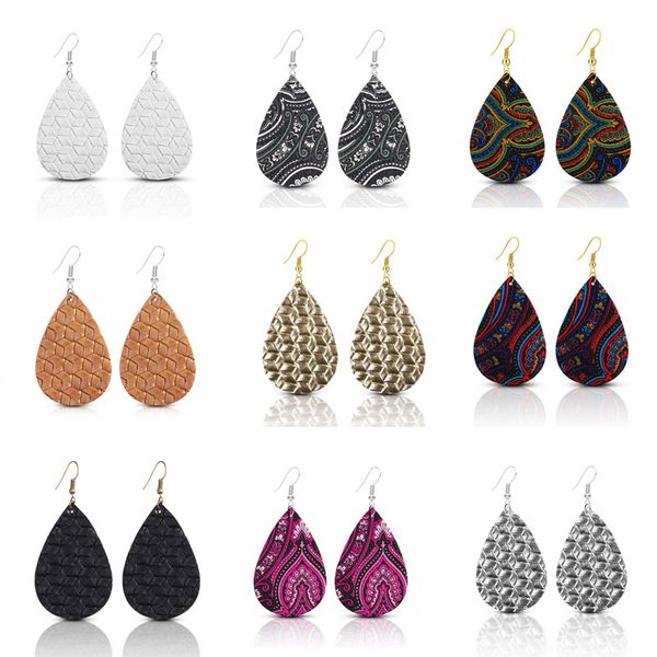 new arrival lichee pattern teardrop pu leather earrings bohemia sport dangle for women jewelry gifts ing, Silver
new arrival lichee pattern teardrop pu leather earrings bohemia sport dangle for women jewelry gifts ing, Silver