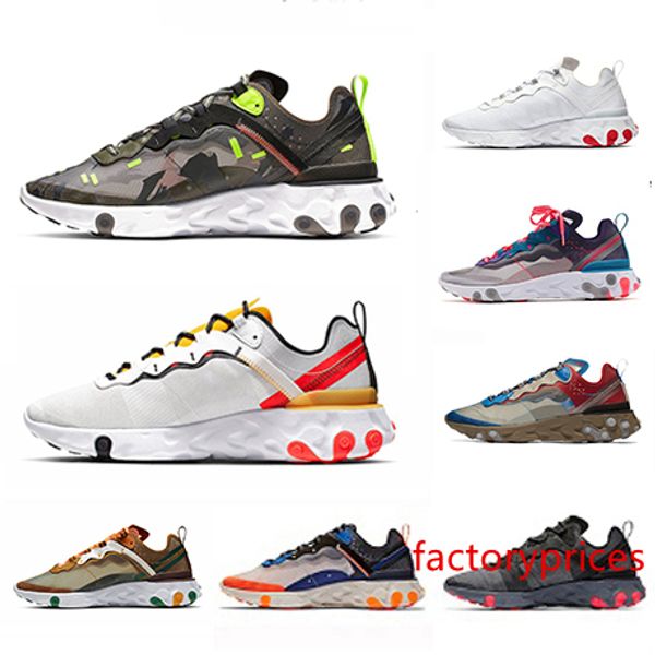 

camo green tour yellow react element undercover x 87 mens running shoes men women 55 orange peel triple black white trainers sports sneakers