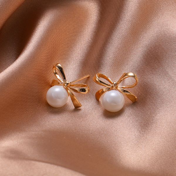 fashion jewelry vintage bowknot pearl stud earrings womens cute bowknot earrings s754, Golden;silver
fashion jewelry vintage bowknot pearl stud earrings womens cute bowknot earrings s754, Golden;silver