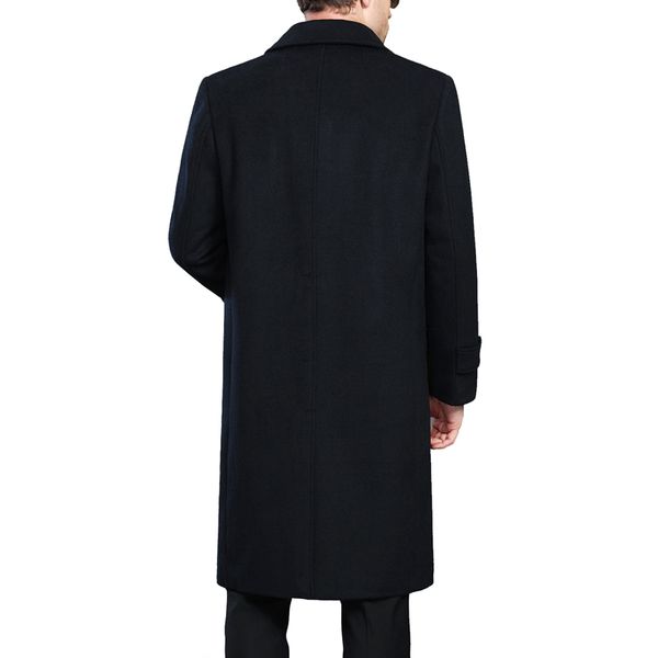 men's wool jackets winter cashmere jacket man single breasted overcoat turn-down collar casual x-long woolen coat, Black
men's wool jackets winter cashmere jacket man single breasted overcoat turn-down collar casual x-long woolen coat, Black