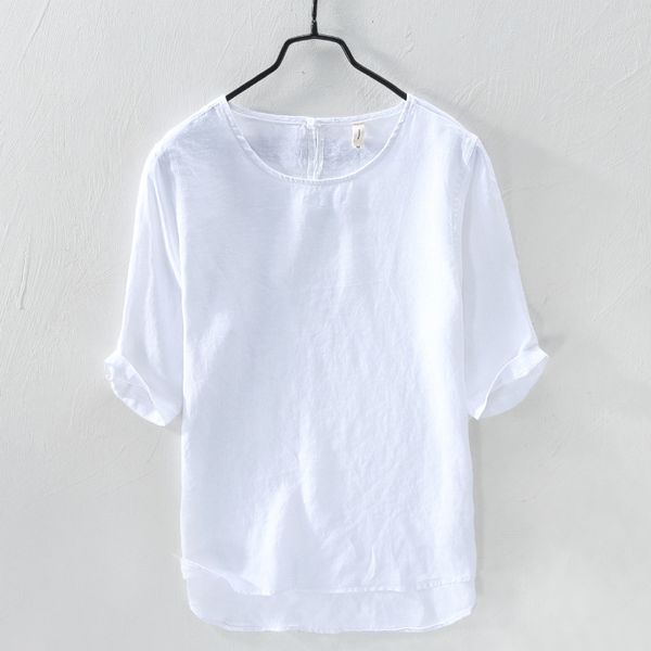summer pure t shirt casual solid linen t-shirt for men o-neck short sleeve tshirt male tees ts-402, White;black
summer pure t shirt casual solid linen t-shirt for men o-neck short sleeve tshirt male tees ts-402, White;black