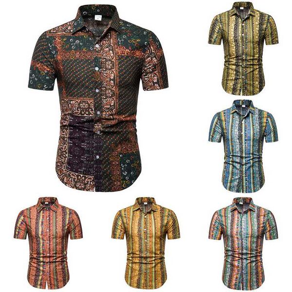 summer men shirts 2020 new ethnic printed stand collar stripe short sleeve shirt loose hawaiian henley plus size shirt, White;black
summer men shirts 2020 new ethnic printed stand collar stripe short sleeve shirt loose hawaiian henley plus size shirt, White;black
