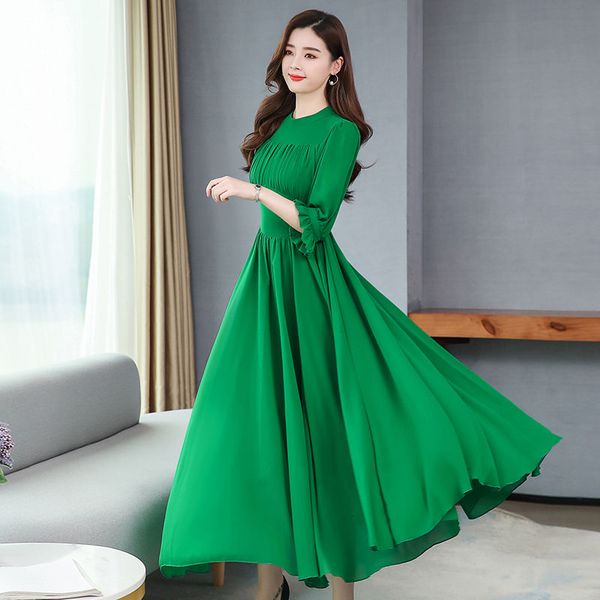 2020 new summer women half sleeve pleated o neck self-cultivation dresses boho a line chiffon big swing dress plus size 4xl s51, Black;gray
2020 new summer women half sleeve pleated o neck self-cultivation dresses boho a line chiffon big swing dress plus size 4xl s51, Black;gray