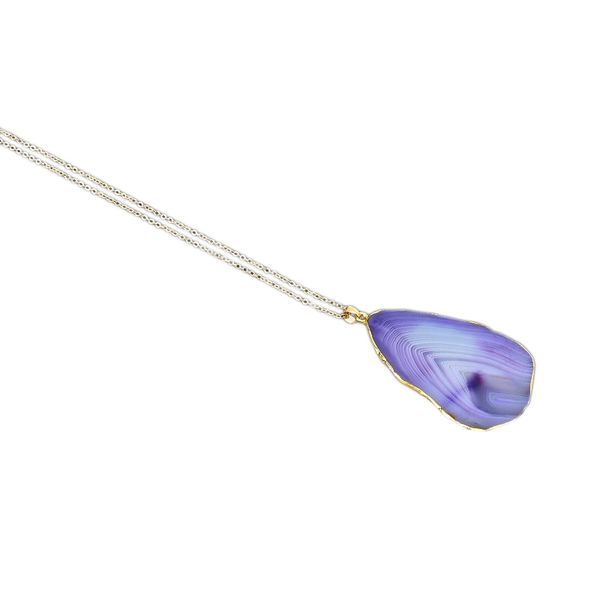 rough stone natural rough crystal cut grain pendant necklace clavicle chain neck chain sweater, Silver
rough stone natural rough crystal cut grain pendant necklace clavicle chain neck chain sweater, Silver