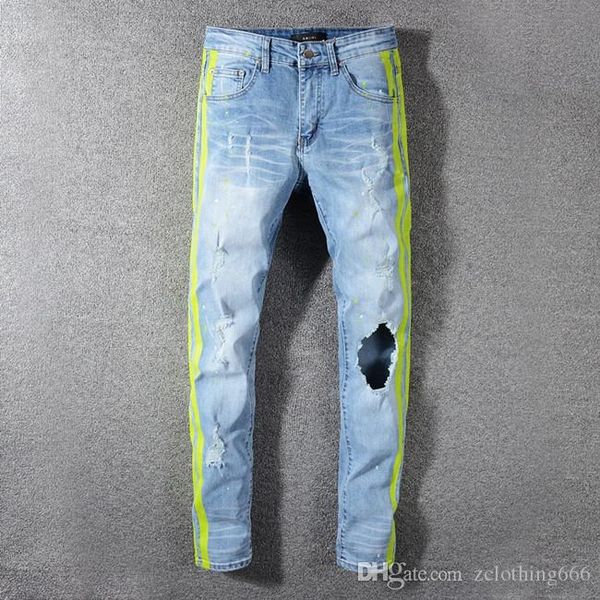 мужские дизайнерские джинсы значок синий slim fit мужские брюки модный дизайнер тощий промытый мотоцикл джинсовые брюки обшитые панелями хип, Blue
мужские дизайнерские джинсы значок синий slim fit мужские брюки модный дизайнер тощий промытый мотоцикл джинсовые брюки обшитые панелями хип, Blue