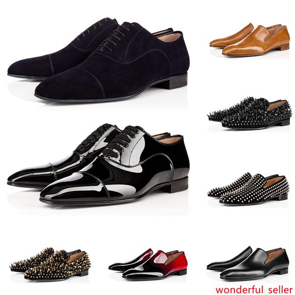 2020 men luxury designer loafers casual shoes triple black red matte patent leather spike sneakers for business wedding flat bottoms
2020 men luxury designer loafers casual shoes triple black red matte patent leather spike sneakers for business wedding flat bottoms
