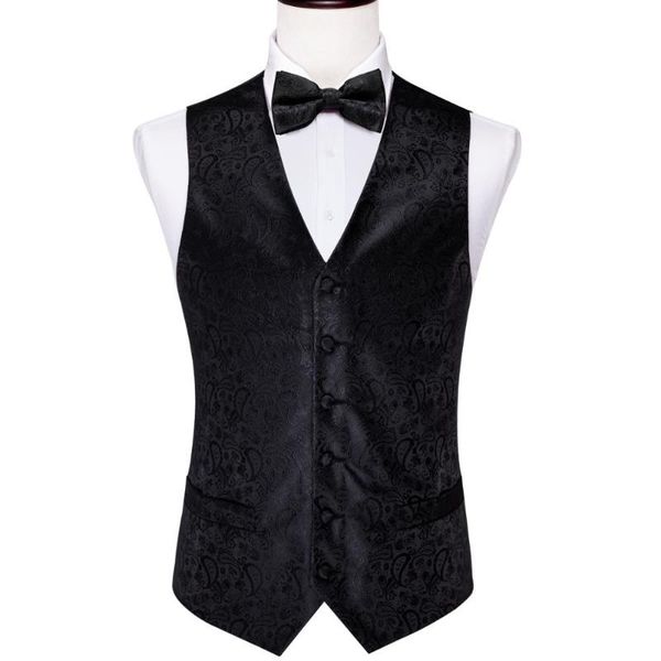 men's vests 4pc black paisley silk men waistcoat vest selfbowtie handkerchief floral jacquard butterfly set barry.wang designer ml-2014, Black;white
men's vests 4pc black paisley silk men waistcoat vest selfbowtie handkerchief floral jacquard butterfly set barry.wang designer ml-2014, Black;white