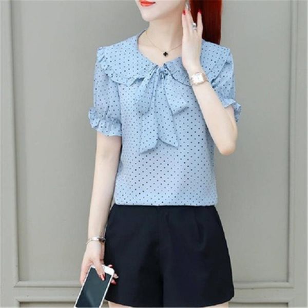 2020 women spring summer style chiffon blouses shirts lady casual polka dot peter pan collar bow tie decor blusas zy4928, White
2020 women spring summer style chiffon blouses shirts lady casual polka dot peter pan collar bow tie decor blusas zy4928, White