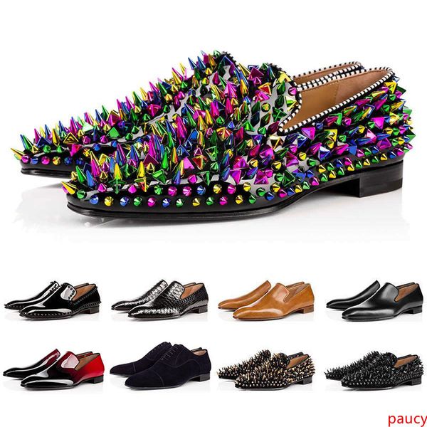 with luxury bottom designer s studded spikes brand mens dress shoes leather men party wedding lover sports sneakers 39-47
with luxury bottom designer s studded spikes brand mens dress shoes leather men party wedding lover sports sneakers 39-47