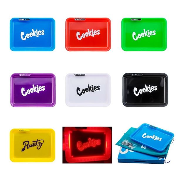 DHL Cookies Glow Tray LED Lights Rolling Tray 278mm*208mm Glowing Lighted 420 Dry Herb Tobacco Storage Tray Holder with Carry Bag
DHL Cookies Glow Tray LED Lights Rolling Tray 278mm*208mm Glowing Lighted 420 Dry Herb Tobacco Storage Tray Holder with Carry Bag