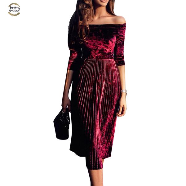 neck velvet winter dress 3 colors elegant pleated dress women lady party dresses elegant evening vestidos, Black;gray
neck velvet winter dress 3 colors elegant pleated dress women lady party dresses elegant evening vestidos, Black;gray